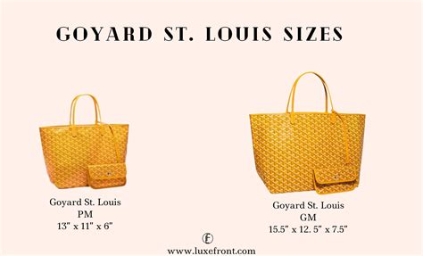 goyardine bag|goyard tote bag size comparison.